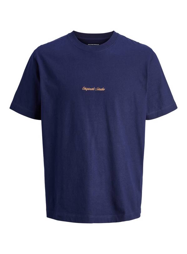 JACK & JONES JUNIOR Morrebro Emb T-Shirt Dark Blue 8 years
